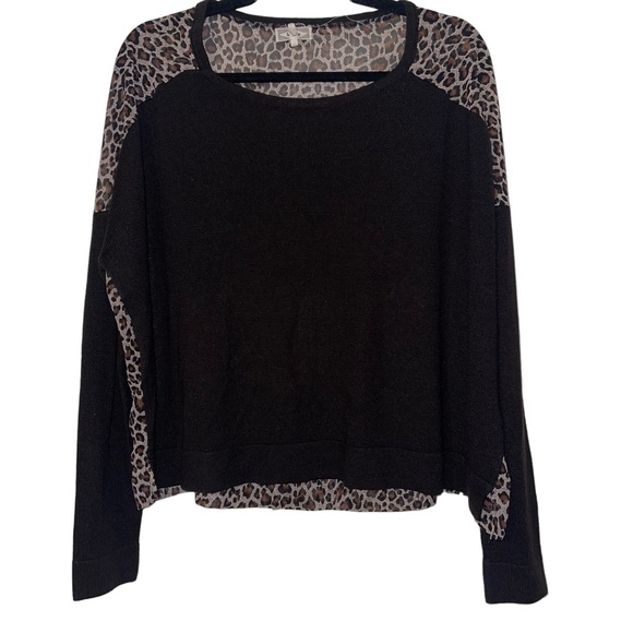 Kirra Leopard Print Chiffon Sweater - Picture 1 of 3